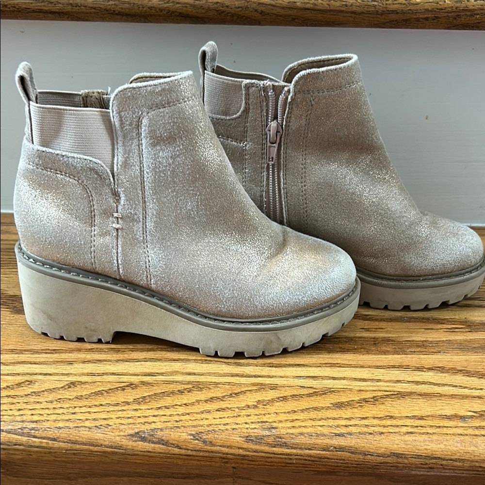Girl’s Metallic Ankle Boots